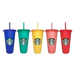 STARBUCKS 5 cups, 680ml. Reusable Summer Colour Changing colors